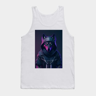 Cyberpunk Biker Wolf Tank Top